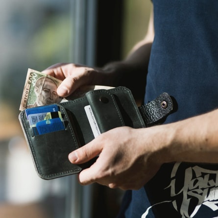 An image of a person making a payment